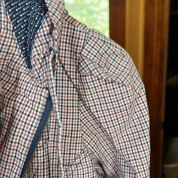 Roxy Navy & Orange Plaid Hooded Jacket Zip Front Women’s Size Medium - Picture 15 of 15